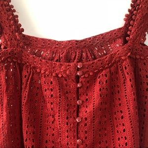 Sézane ruffle red top (Abby)